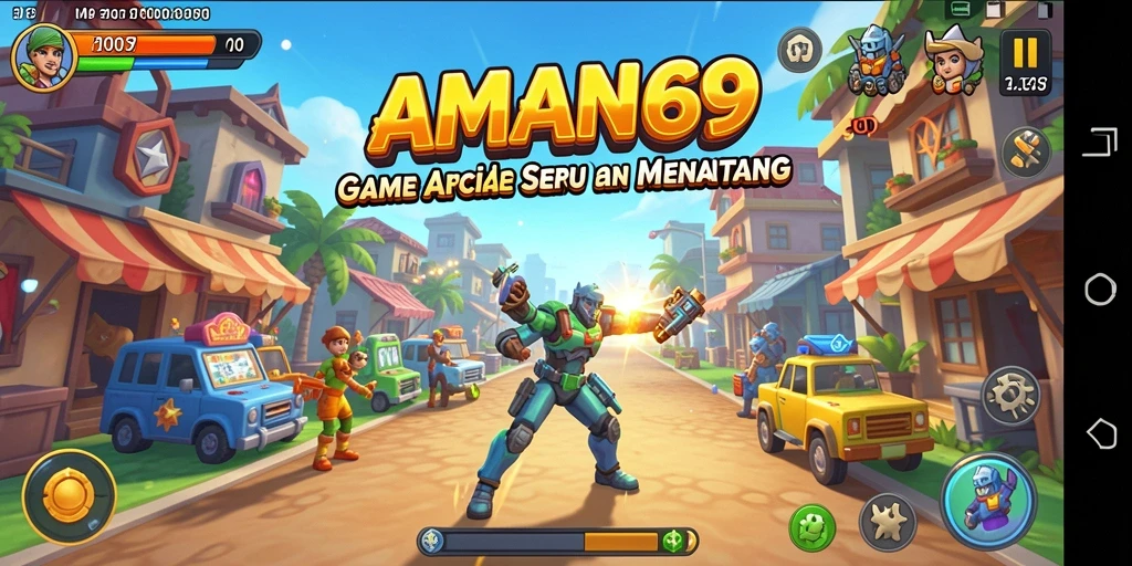 Screenshot gameplay AMAN69 dengan aksi seru dan tantangan menarik.