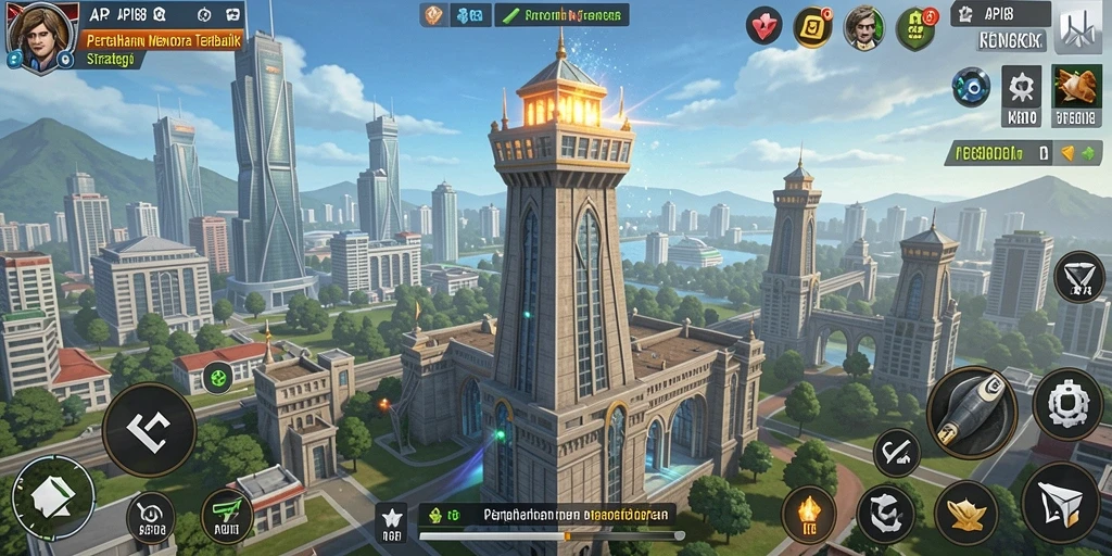 Tampilan menarik dari gameplay strategis Tower Defense API88.