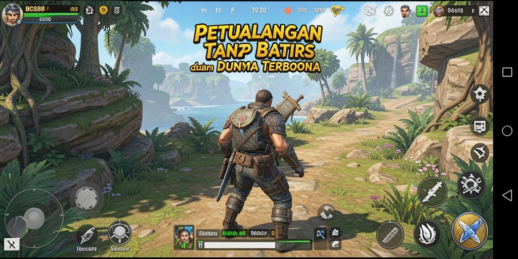 Gameplay BOS88 yang menampilkan petualangan seru di dunia terbuka.
