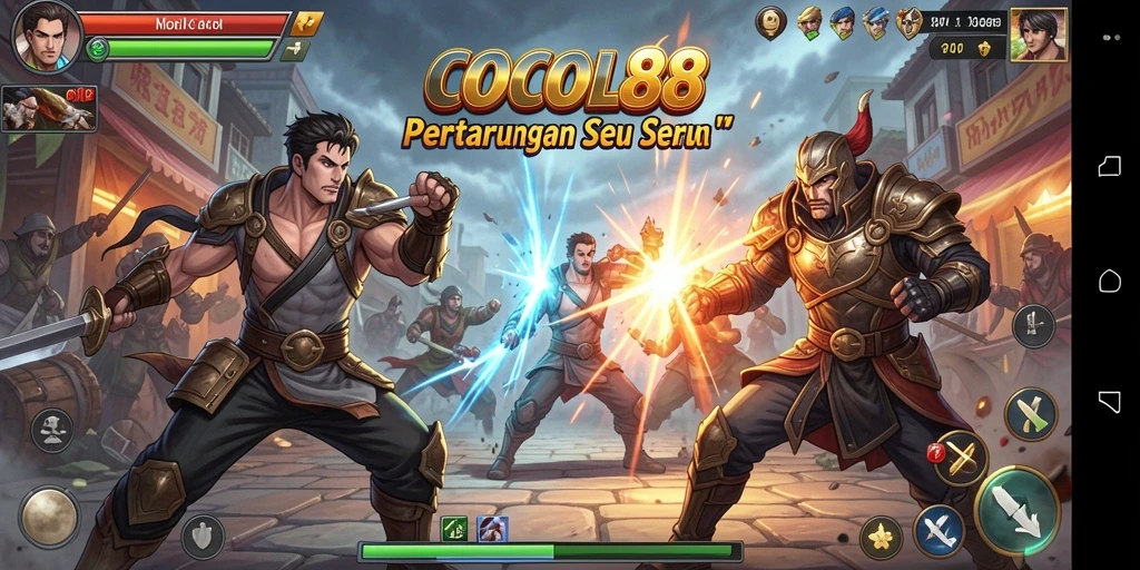 Gameplay seru COCOL88, pertarungan mendebarkan dan karakter menarik.