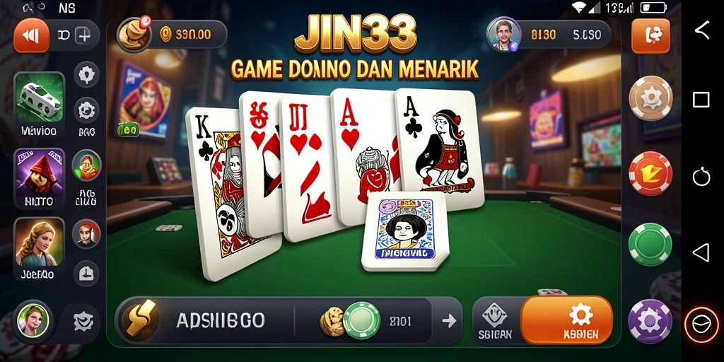 Tampilan permainan Domino seru di JIN33.