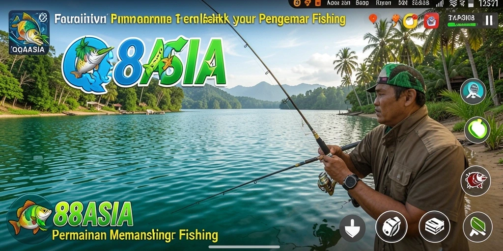 Screenshot utama menampilkan gameplay memancing yang menarik.