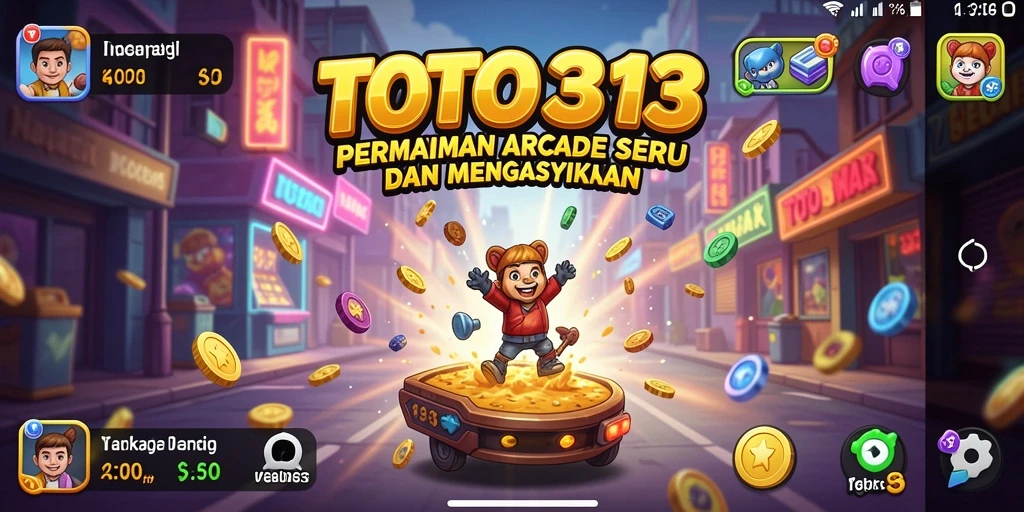 Tangkapan layar gameplay arcade TOTO313 yang penuh aksi.