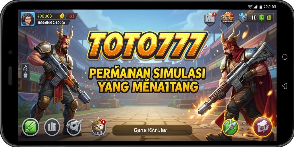 Screenshot utama TOTO777 menampilkan aksi gameplay SLG yang mendebarkan.